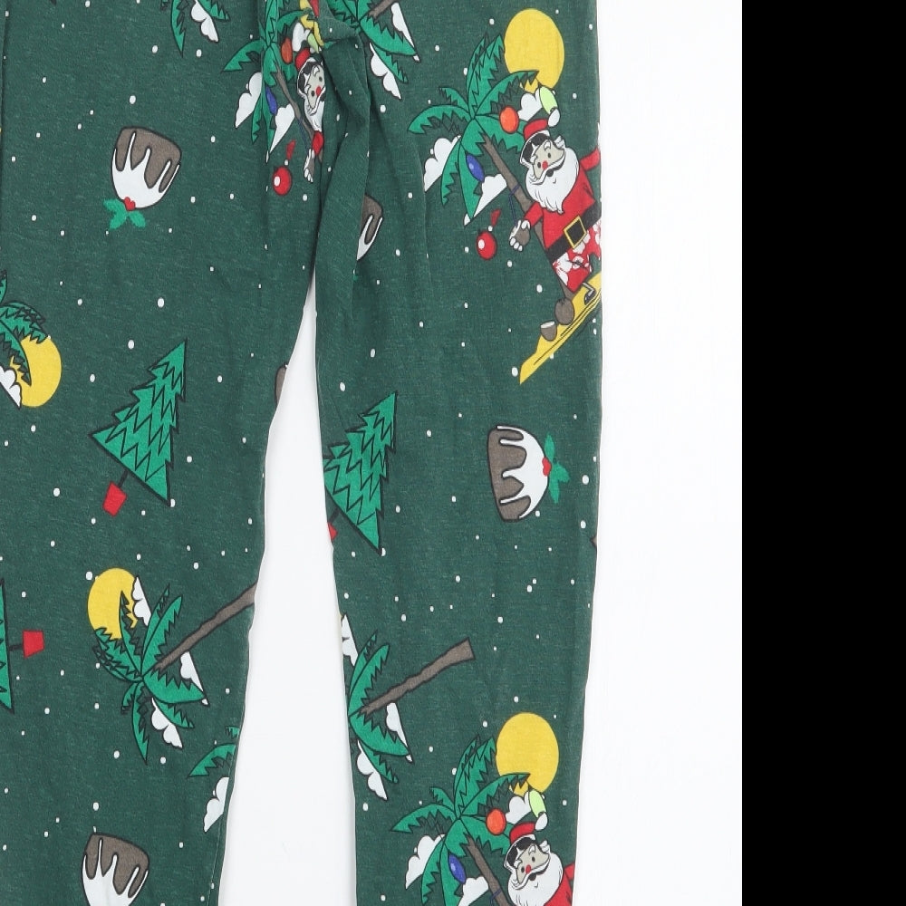 Marks and Spencer Boys Green Geometric   Pyjama Set Size 9-10 Years  - Christmas