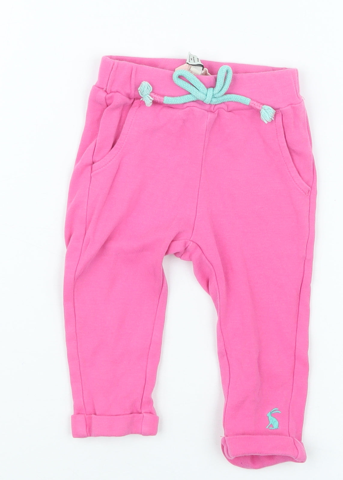 Joules Girls Pink   Jogger Trousers Size 3-6 Months