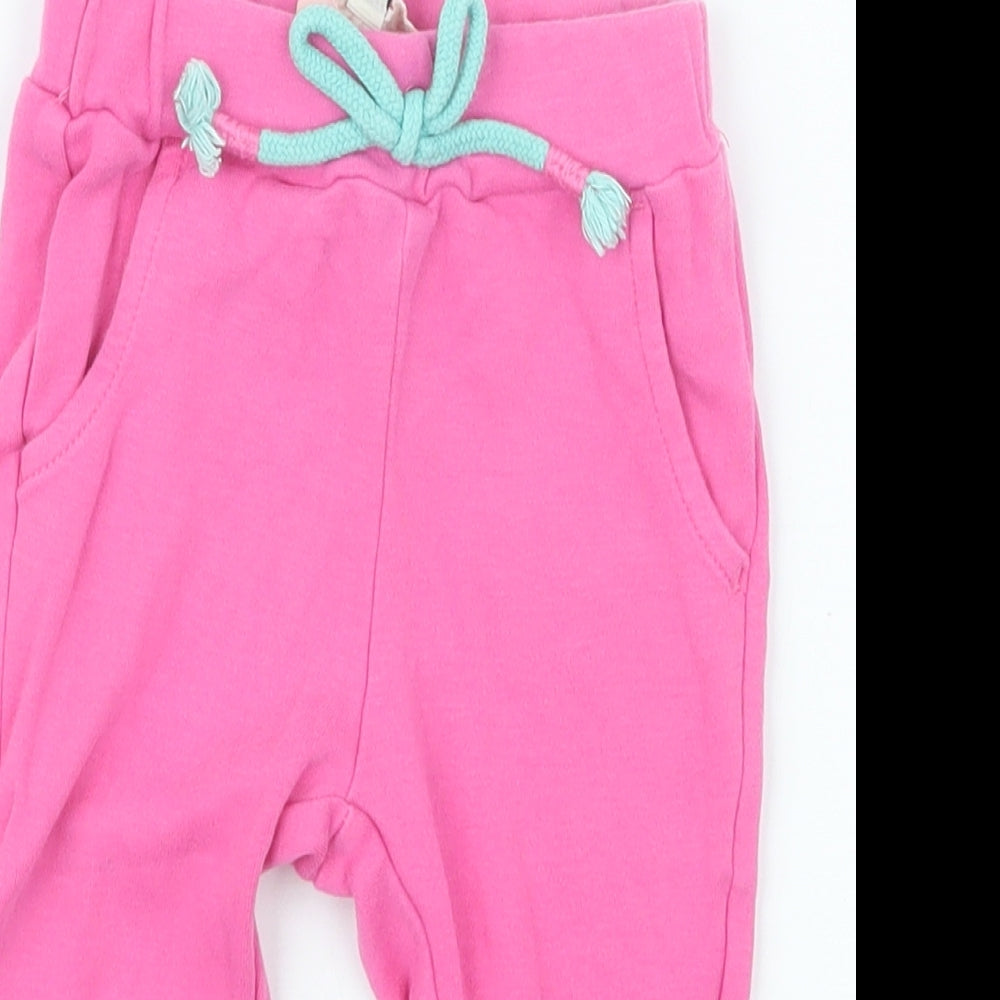 Joules Girls Pink   Jogger Trousers Size 3-6 Months