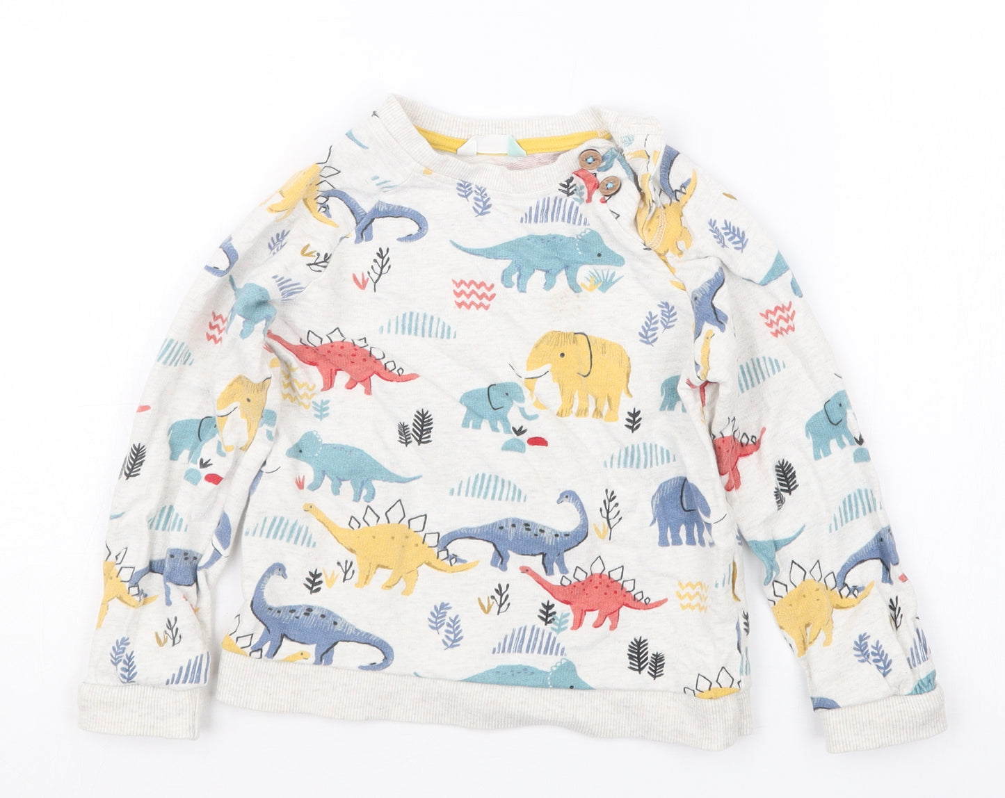 John Lewis Boys Grey Geometric  Pullover Jumper Size 2-3 Years