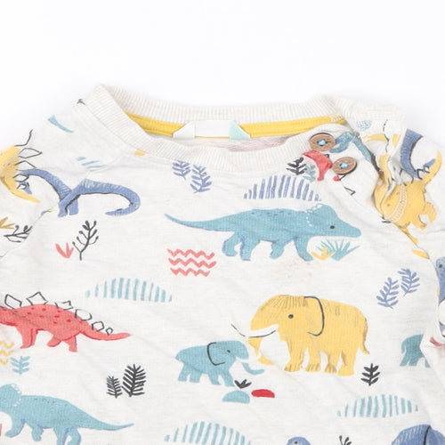 John Lewis Boys Grey Geometric  Pullover Jumper Size 2-3 Years