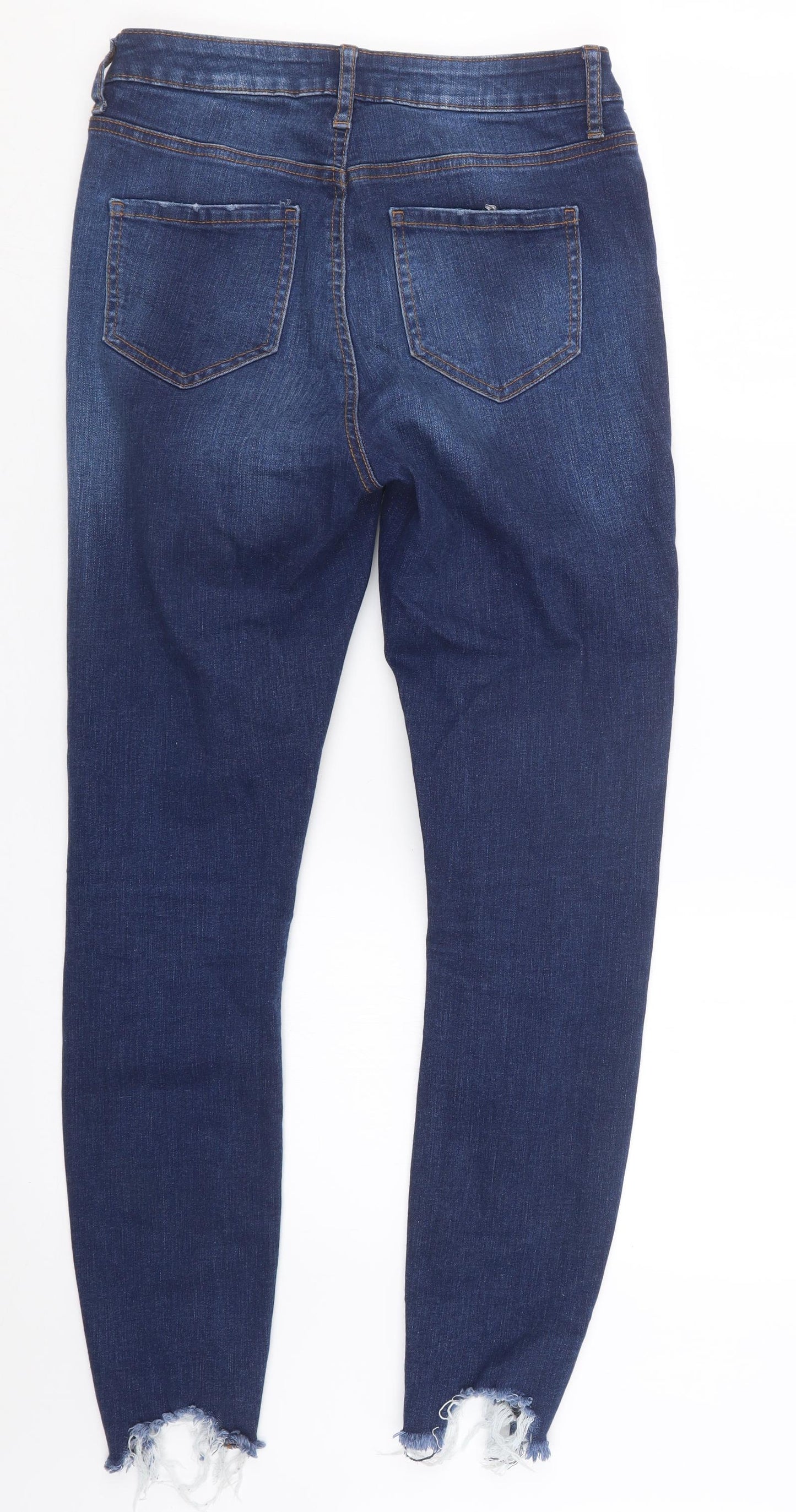 Denim Co. Womens Blue  Denim Straight Jeans Size 10 L27 in