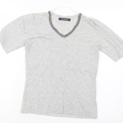 Your Sixth Sense Womens Grey  Knit Pullover Jumper Size S