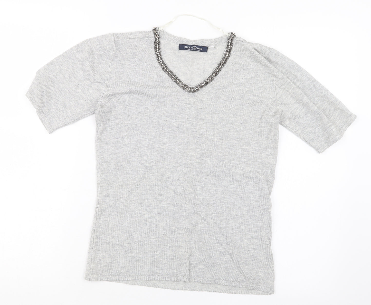 Your Sixth Sense Womens Grey  Knit Pullover Jumper Size S