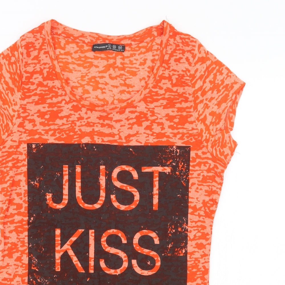 Atmosphere Womens Orange   Basic T-Shirt Size 6