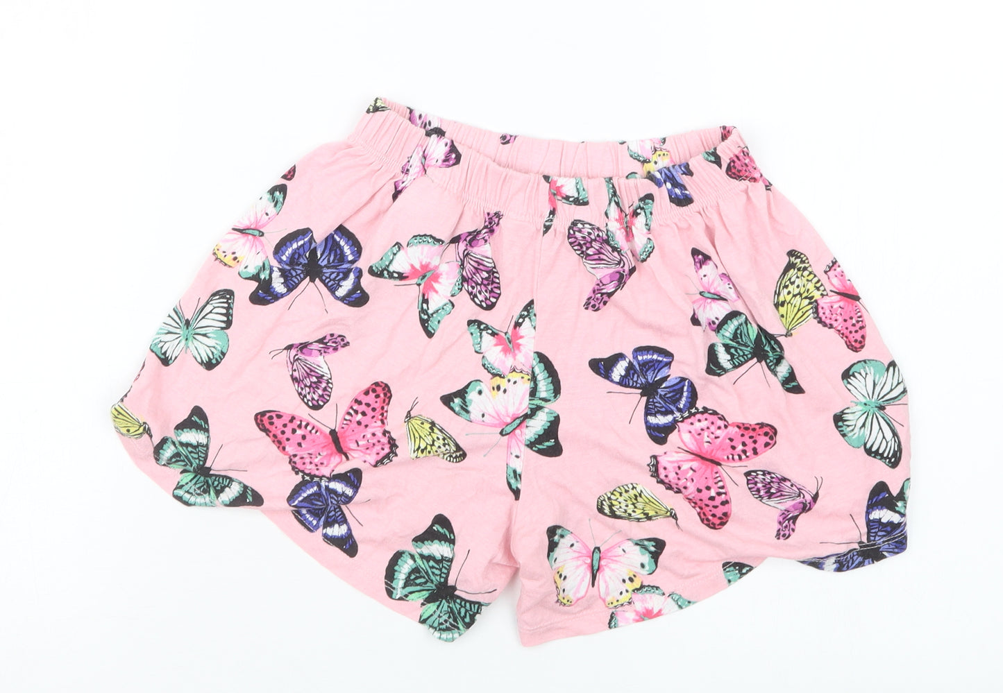 H&M Girls Pink Geometric  Boyfriend Shorts Size 7-8 Years