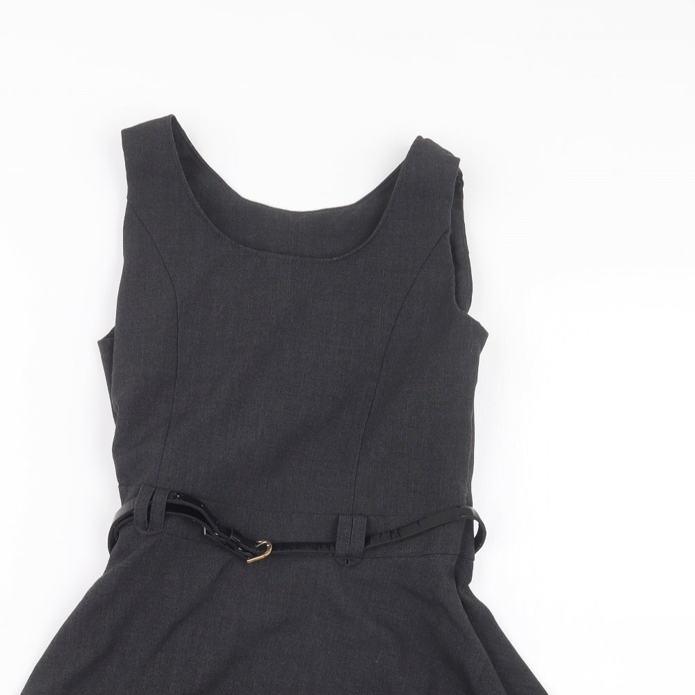 F&F Girls Grey   T-Shirt Dress  Size 8-9 Years  - School