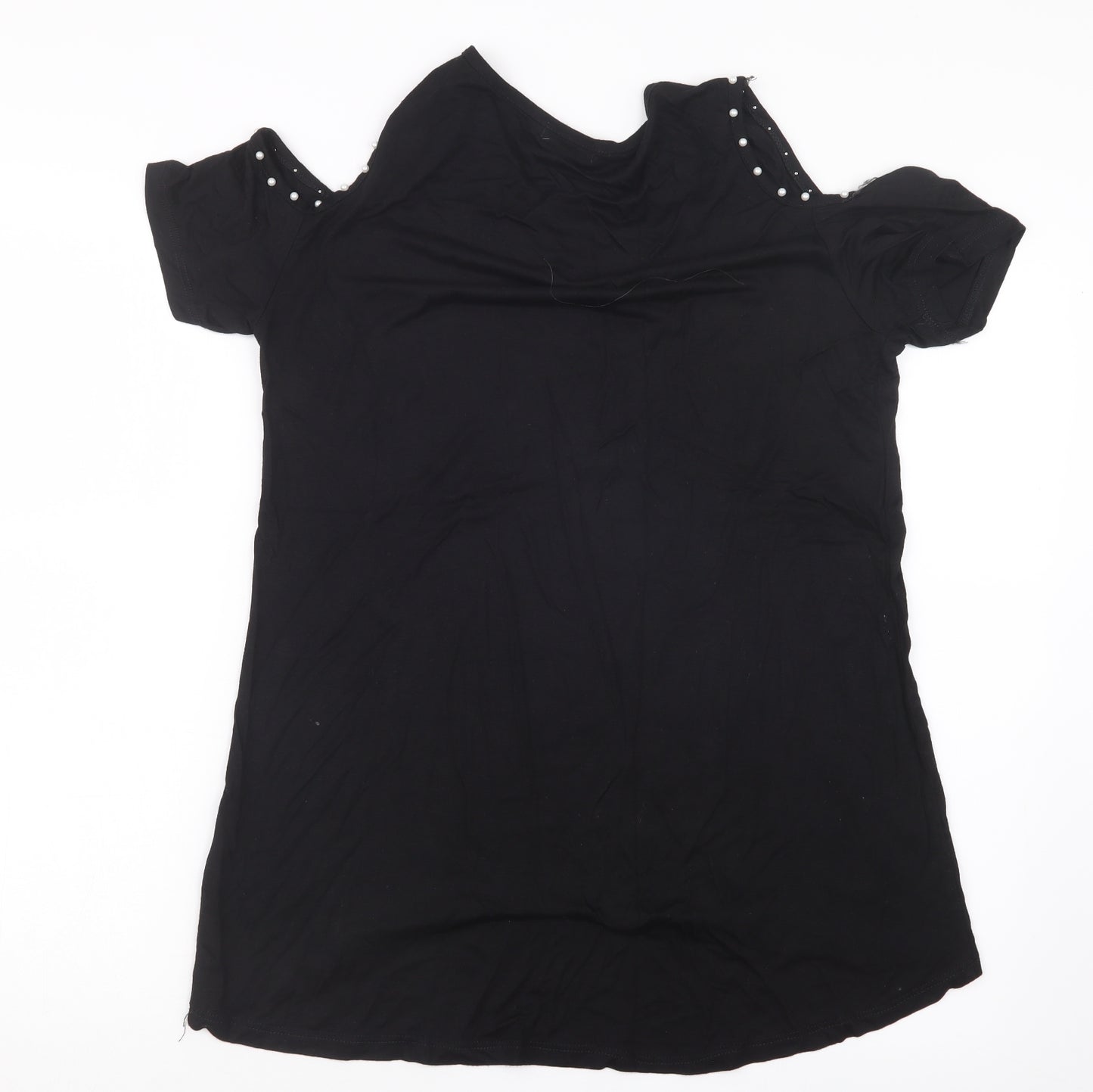 Lin H.C Womens Black   Basic T-Shirt Size M