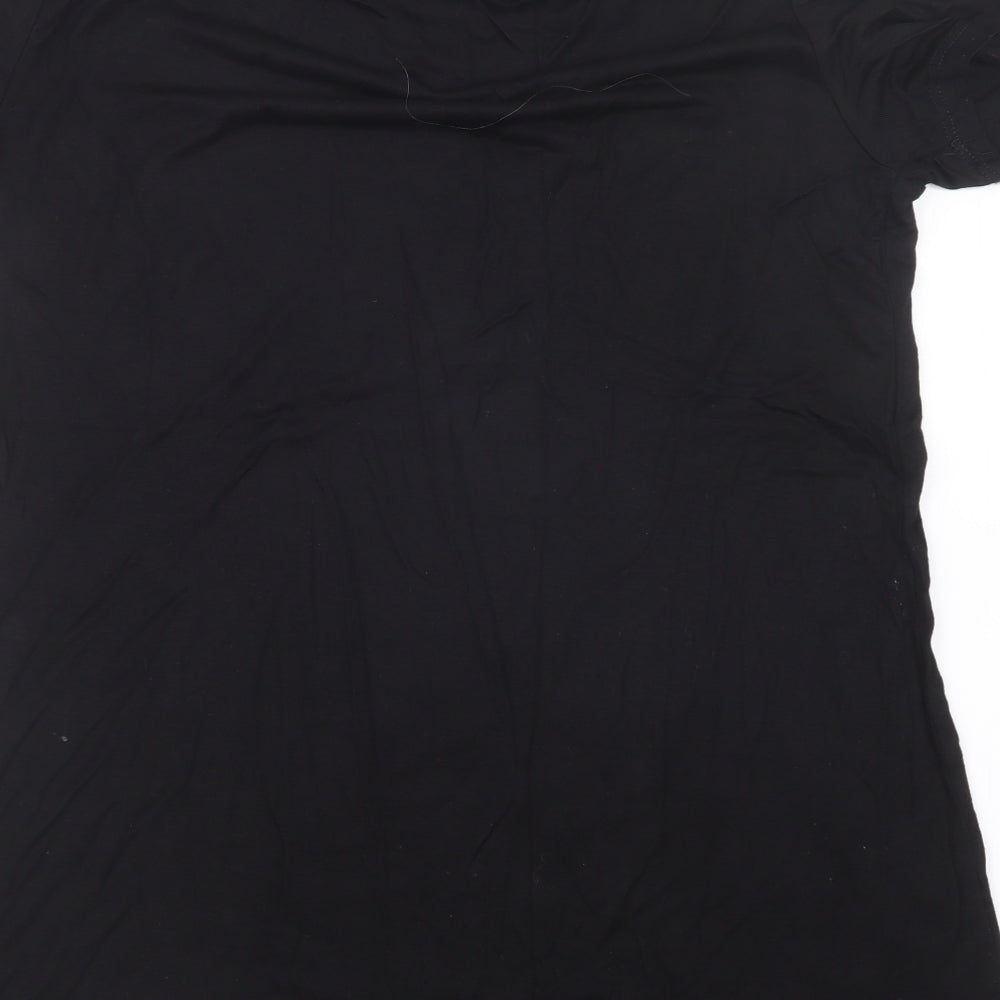 Lin H.C Womens Black   Basic T-Shirt Size M