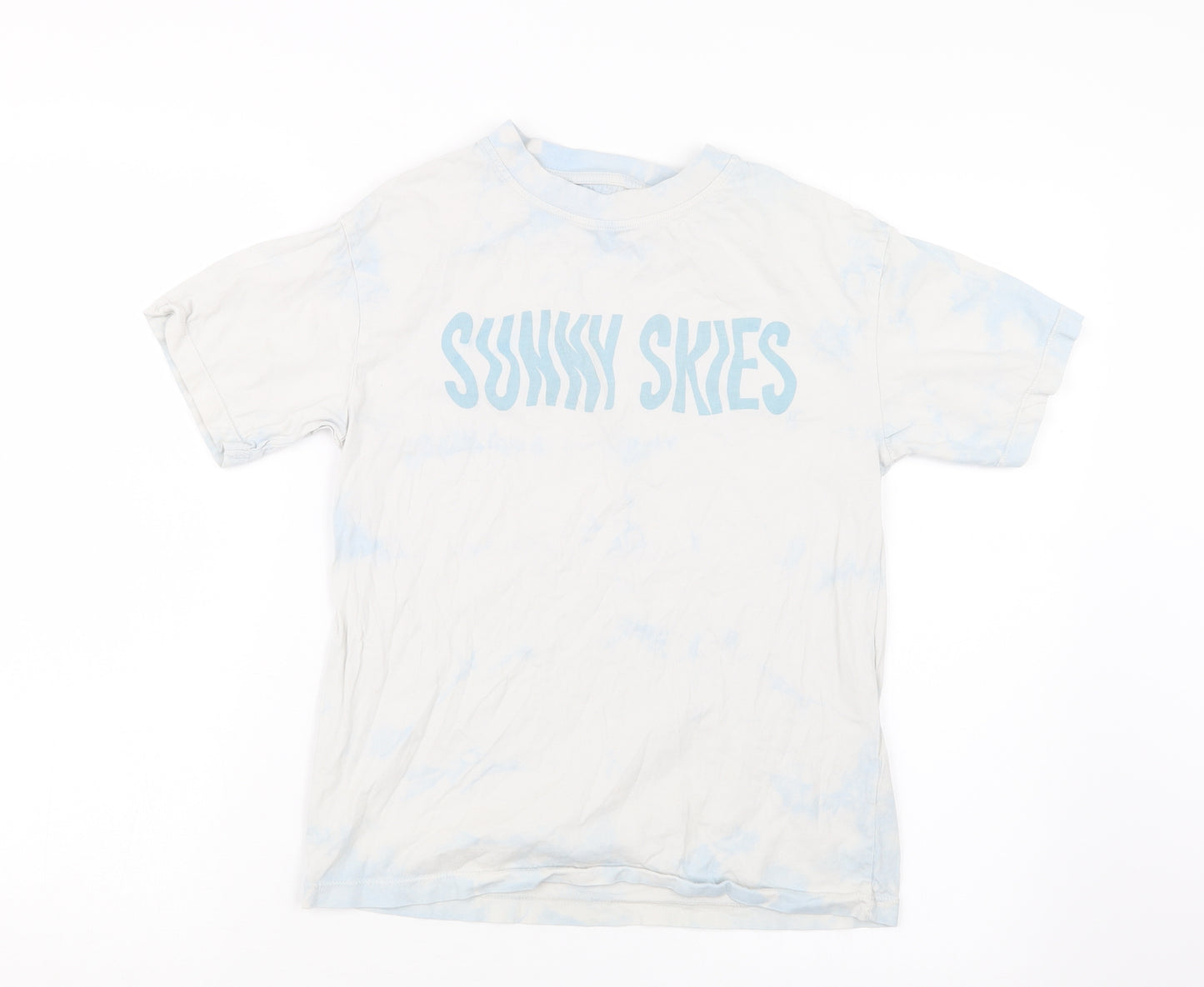 NEXT Girls Blue Geometric  Basic T-Shirt Size 8 Years