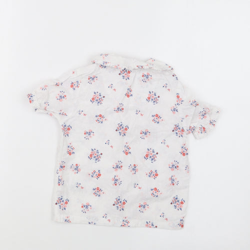 Nutmeg Girls White Floral  Basic Button-Up Size 18-24 Months