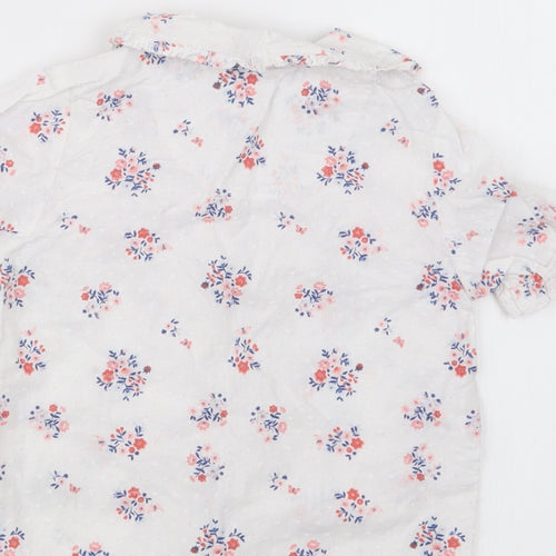 Nutmeg Girls White Floral  Basic Button-Up Size 18-24 Months