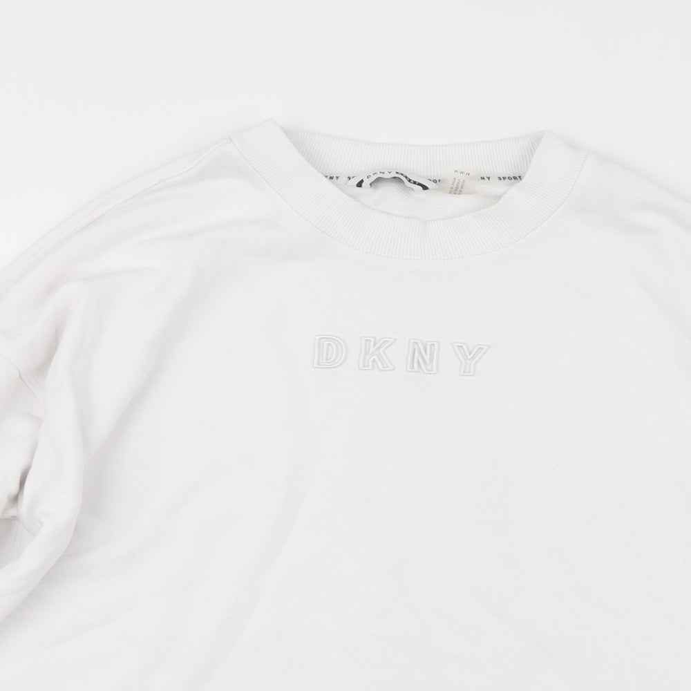 DKNY Womens White   Pullover Jumper Size M