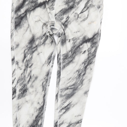 USA Pro Womens Grey Geometric  Capri Leggings Size 12 L24.5 in