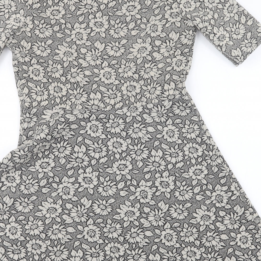 New Look Womens Black Geometric  A-Line  Size 12