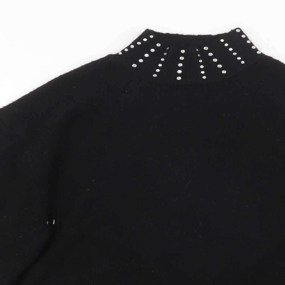 New Look Womens Black  Knit Pullover Jumper Size M