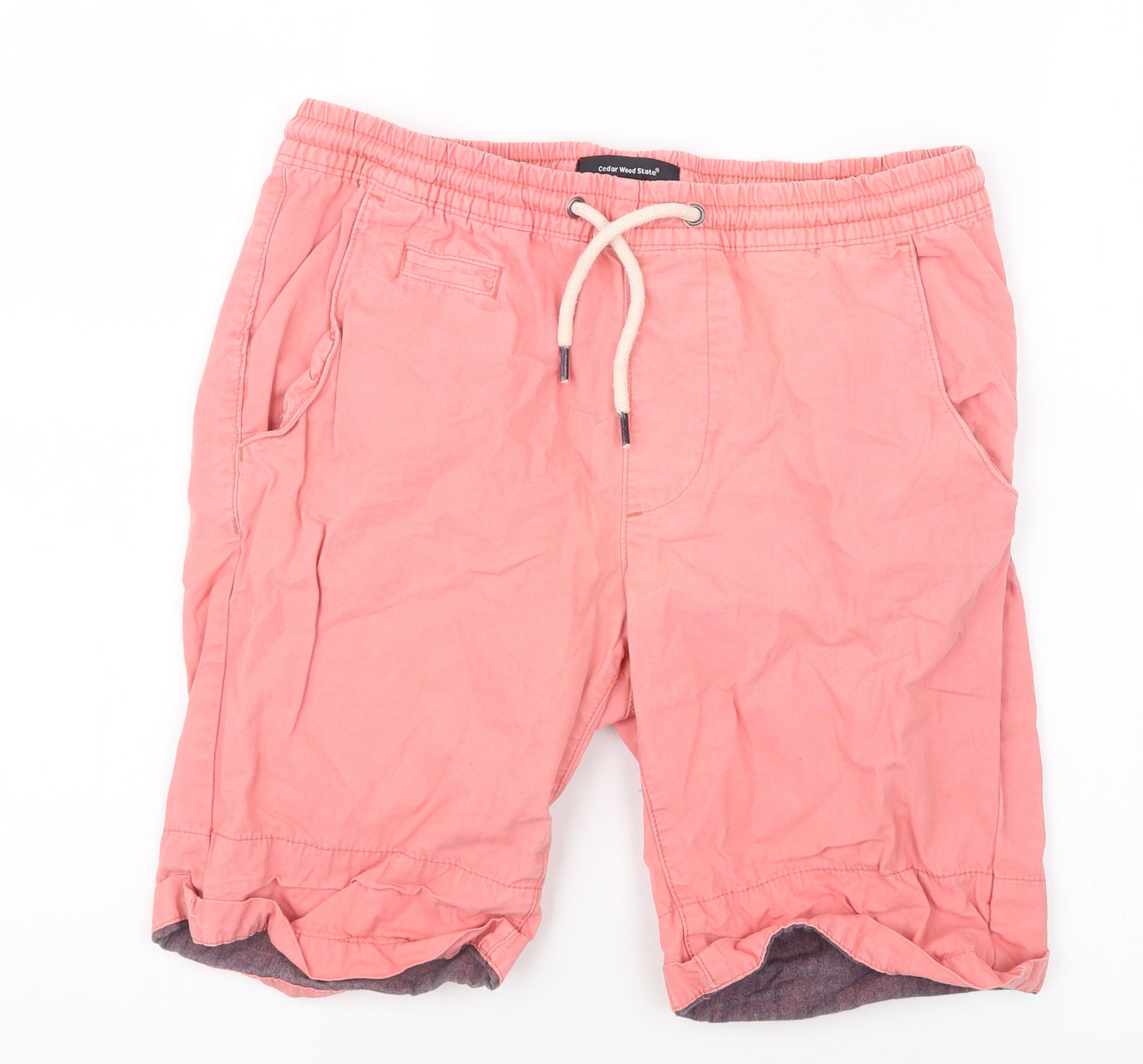 Cedar Wood State Mens Pink   Cargo Shorts Size 30 in