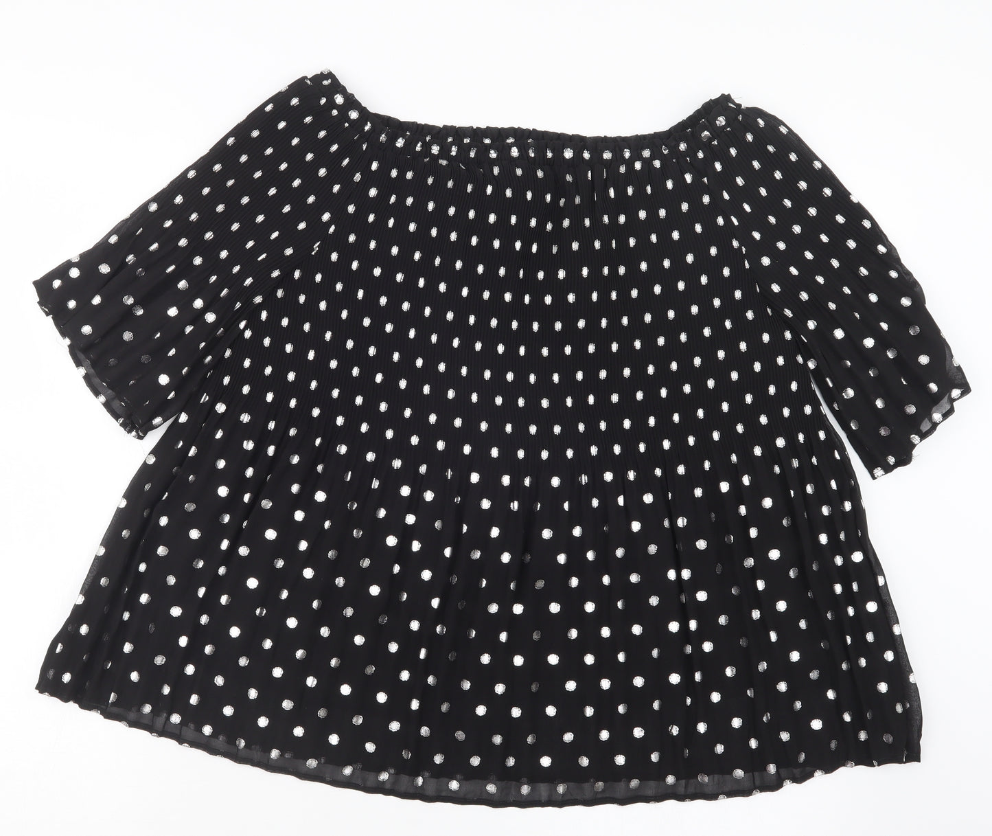 NEXT Womens Black Polka Dot  Basic Blouse Size 12