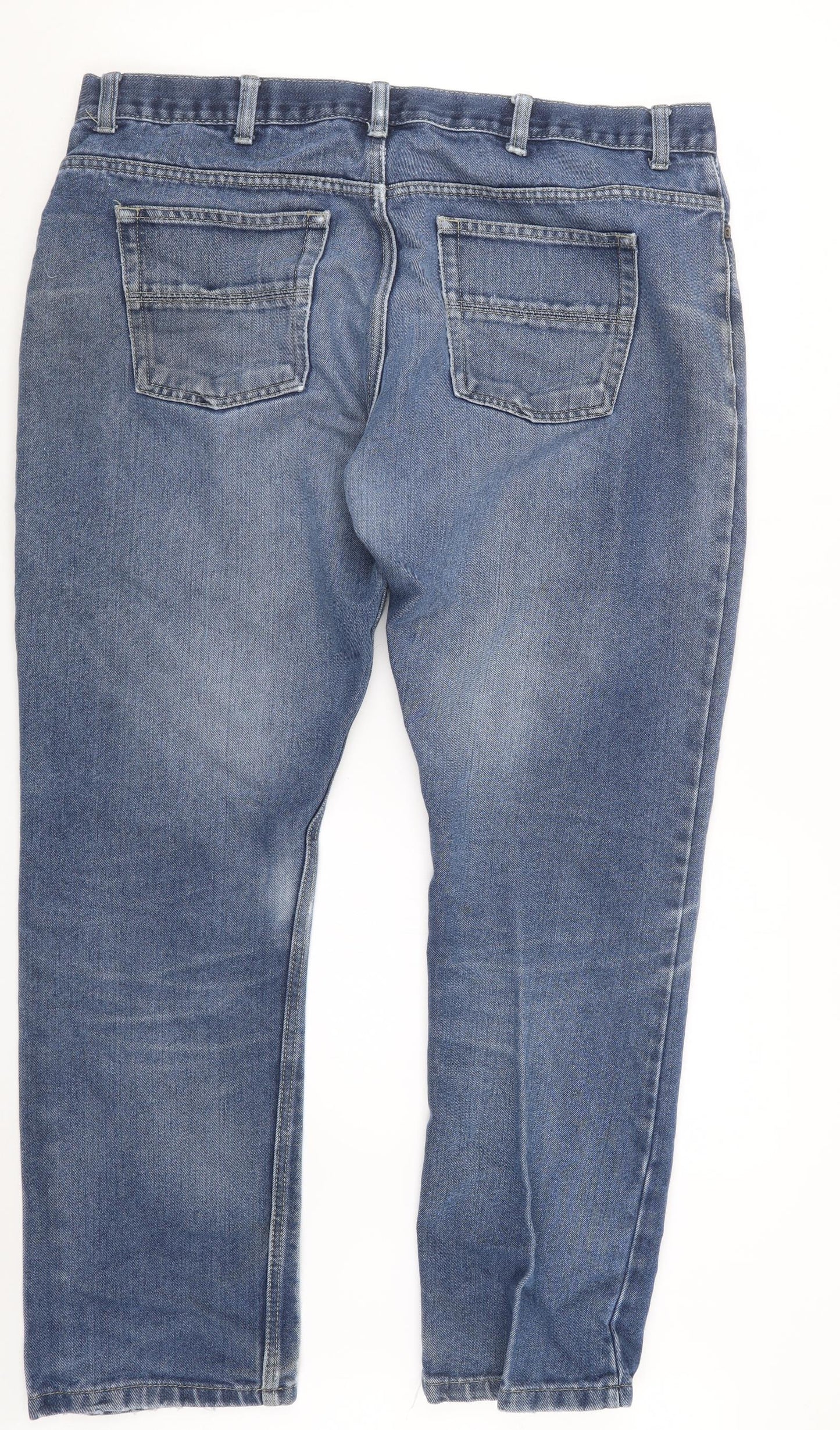 Denim Co. Mens Blue  Denim Straight Jeans Size 38 in L29 in