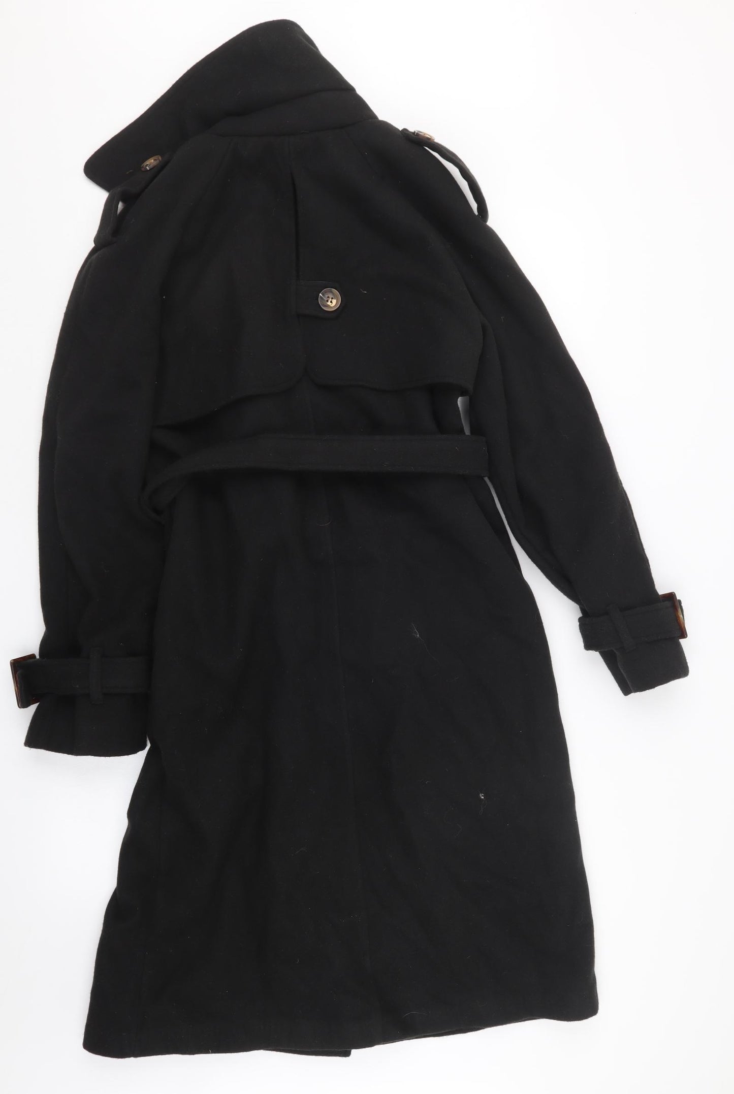Boohoo Womens Black   Pea Coat Coat Size 8