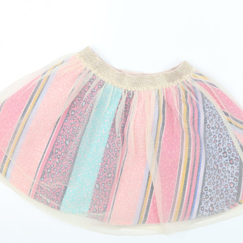 Monsoon Girls Gold Geometric  A-Line Skirt Size 5-6 Years