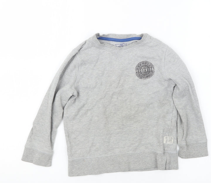 F&F Boys Grey Pullover Jumper Size 5-6 Years