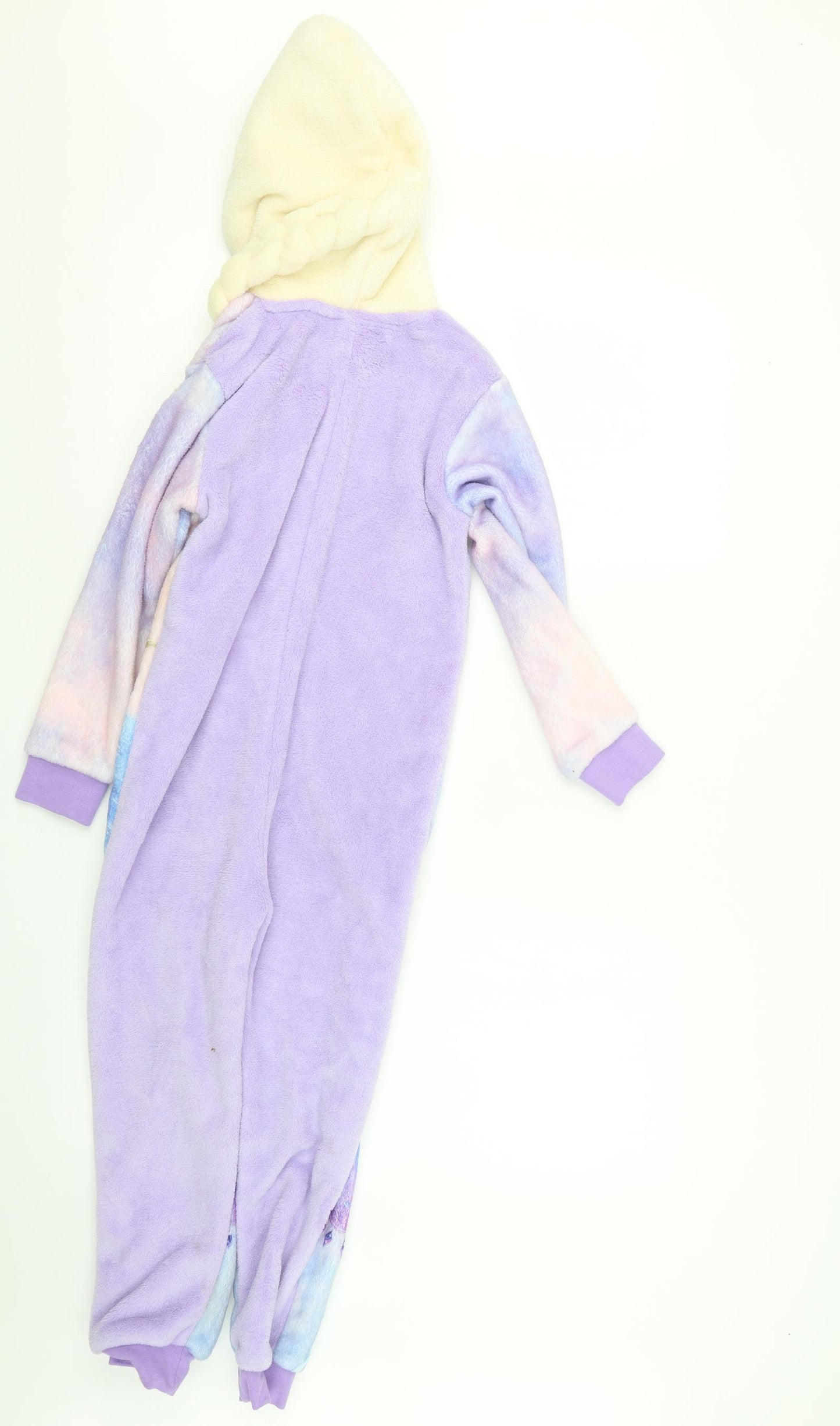 Tesco Girls Purple Geometric  Top One Piece Size 6-7 Years  - Frozen 2