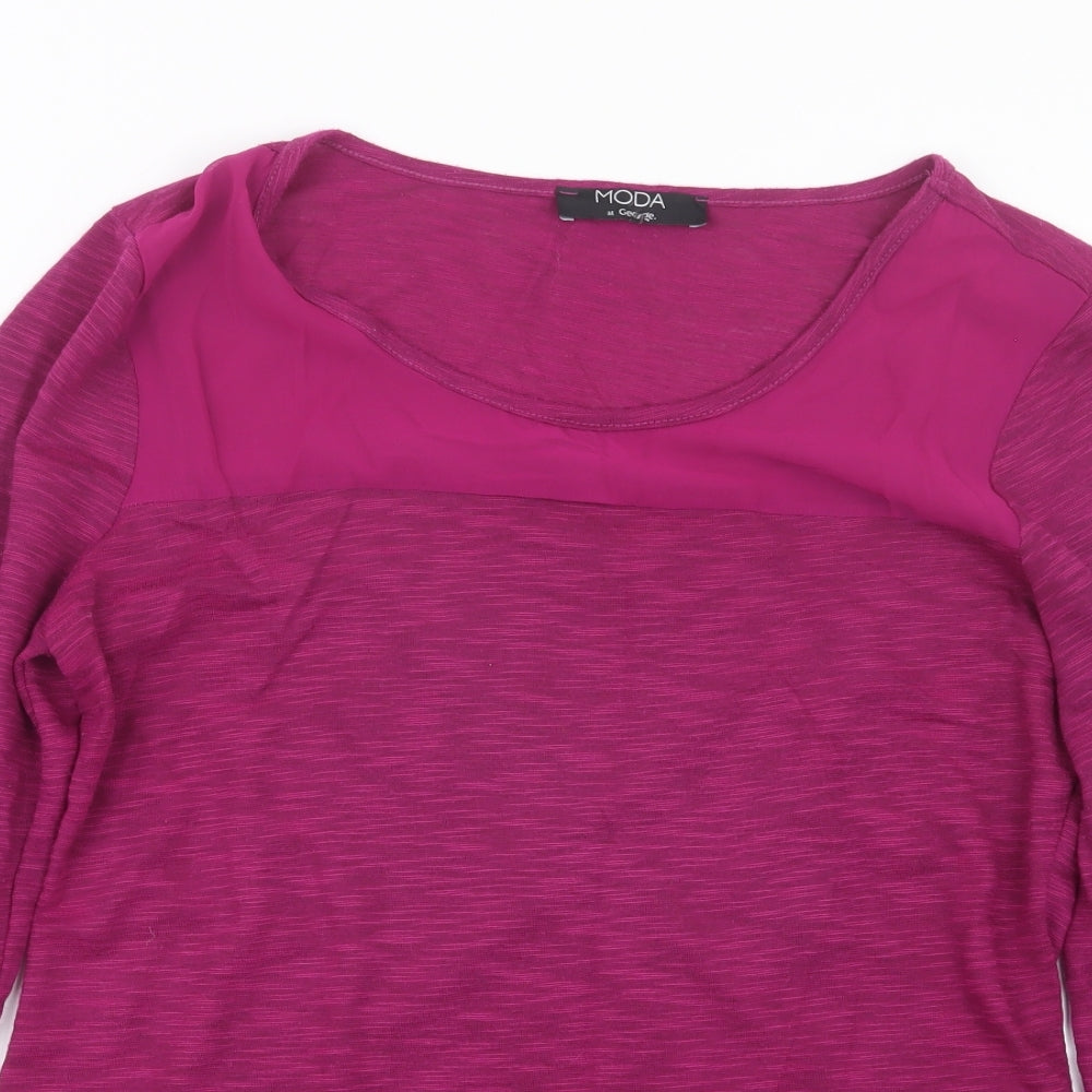 George Womens Purple   Basic T-Shirt Size 10