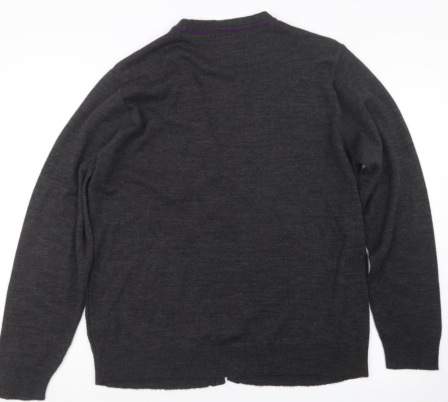 River Island Mens Grey  Knit Cardigan Jumper Size XL
