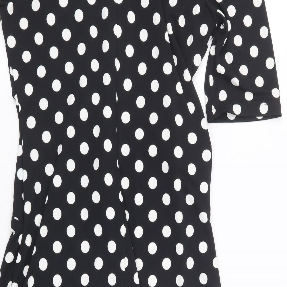 NEXT Womens Black Polka Dot  Shirt Dress  Size 12