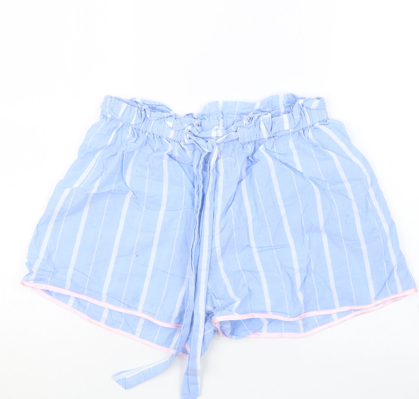 Preworn Womens Blue Striped  Capri Pyjama Set Size M
