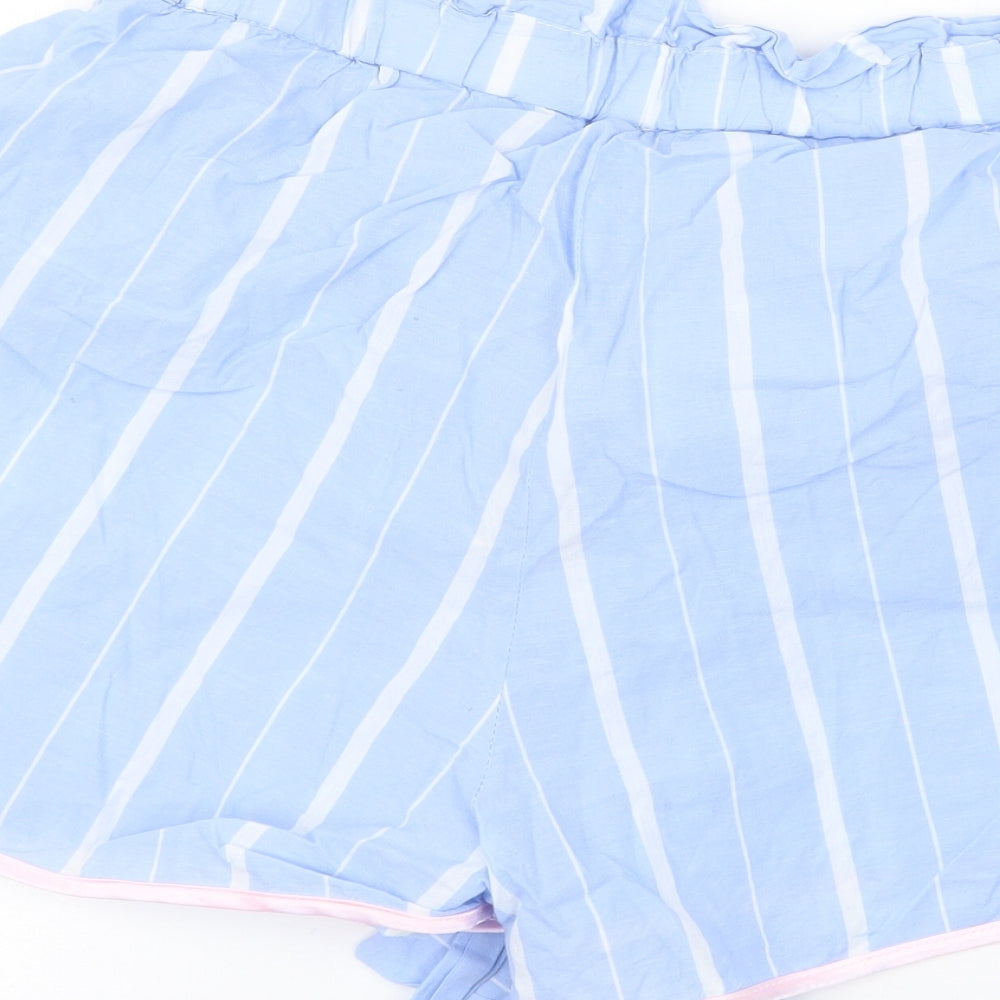 Preworn Womens Blue Striped  Capri Pyjama Set Size M