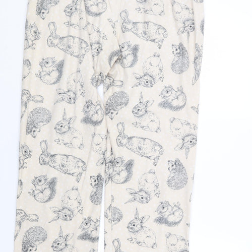 NEXT Womens Beige Geometric  Capri Pyjama Set Size M