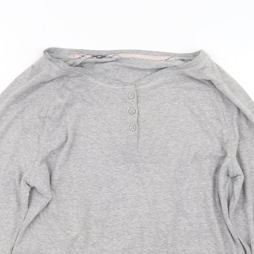 George Womens Grey Geometric  Top Pyjama Top Size 8