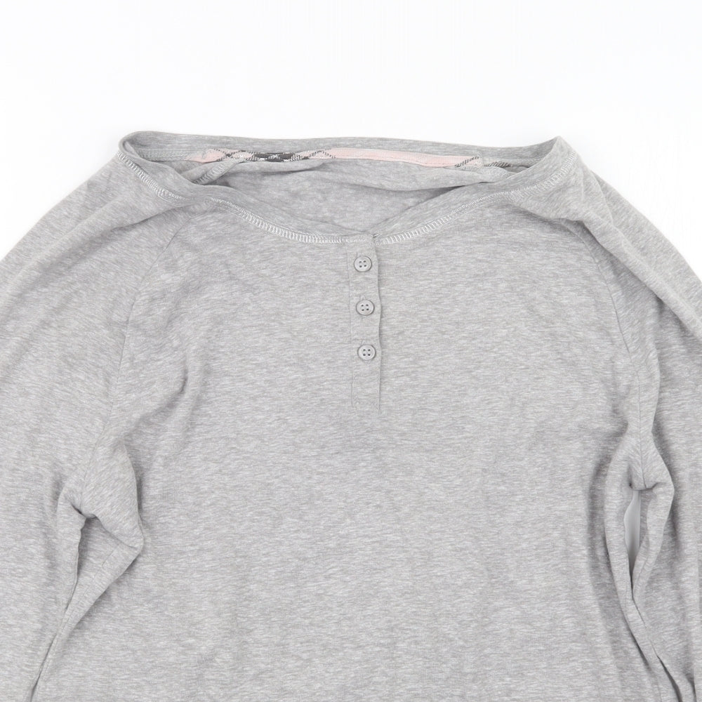 George Womens Grey Geometric  Top Pyjama Top Size 8