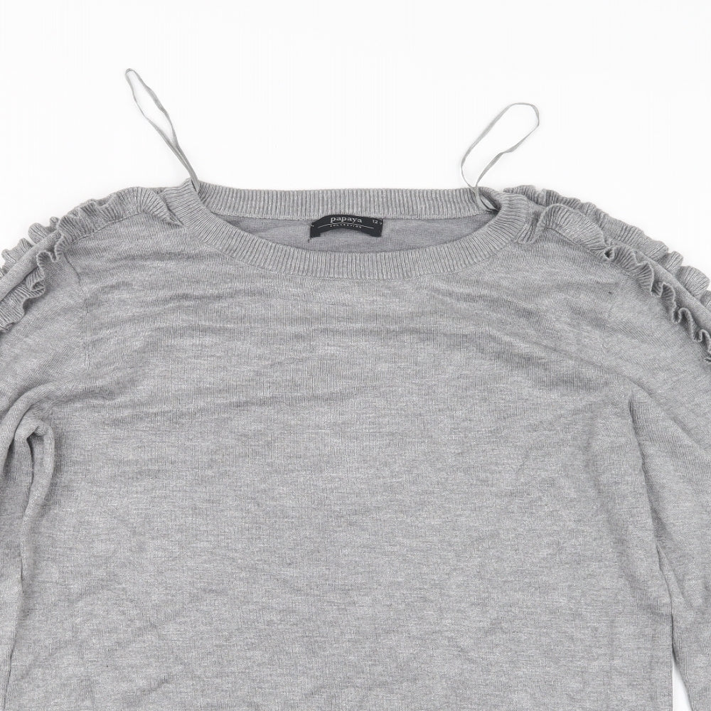 Papaya Womens Grey   Pullover Jumper Size 12