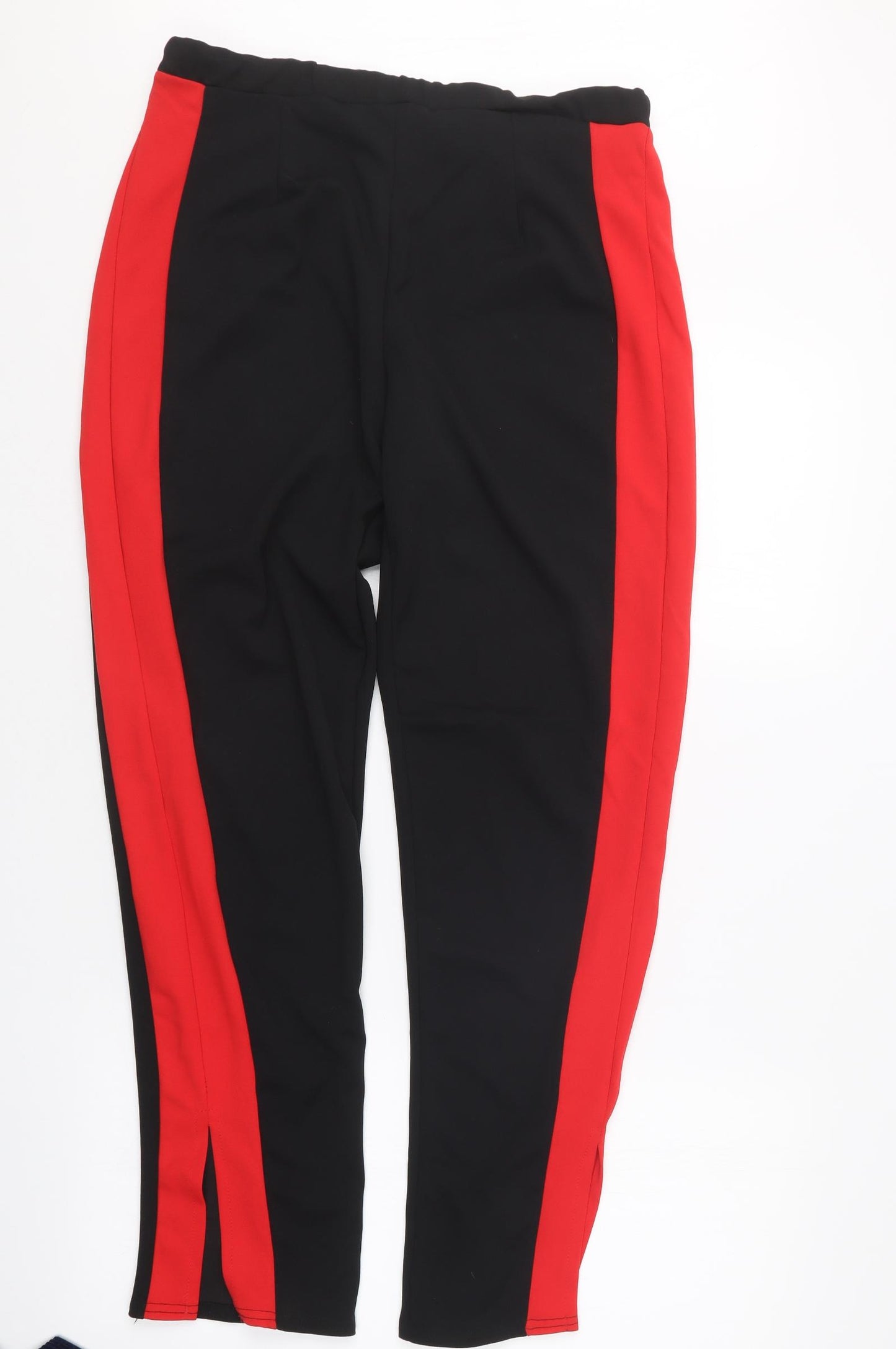 PRETTYLITTLETHING Womens Black   Trousers  Size 16 L29 in