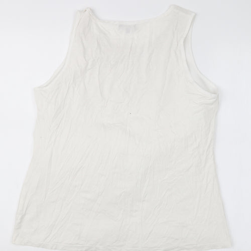 Mia Moda Womens White   Basic Blouse Size 10