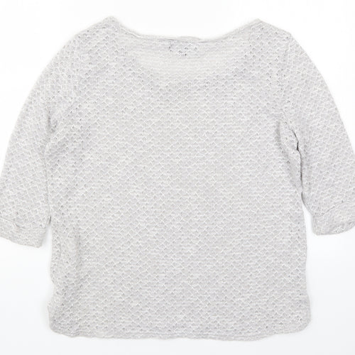 New Look Womens Grey  Knit Pullover Jumper Size 16
