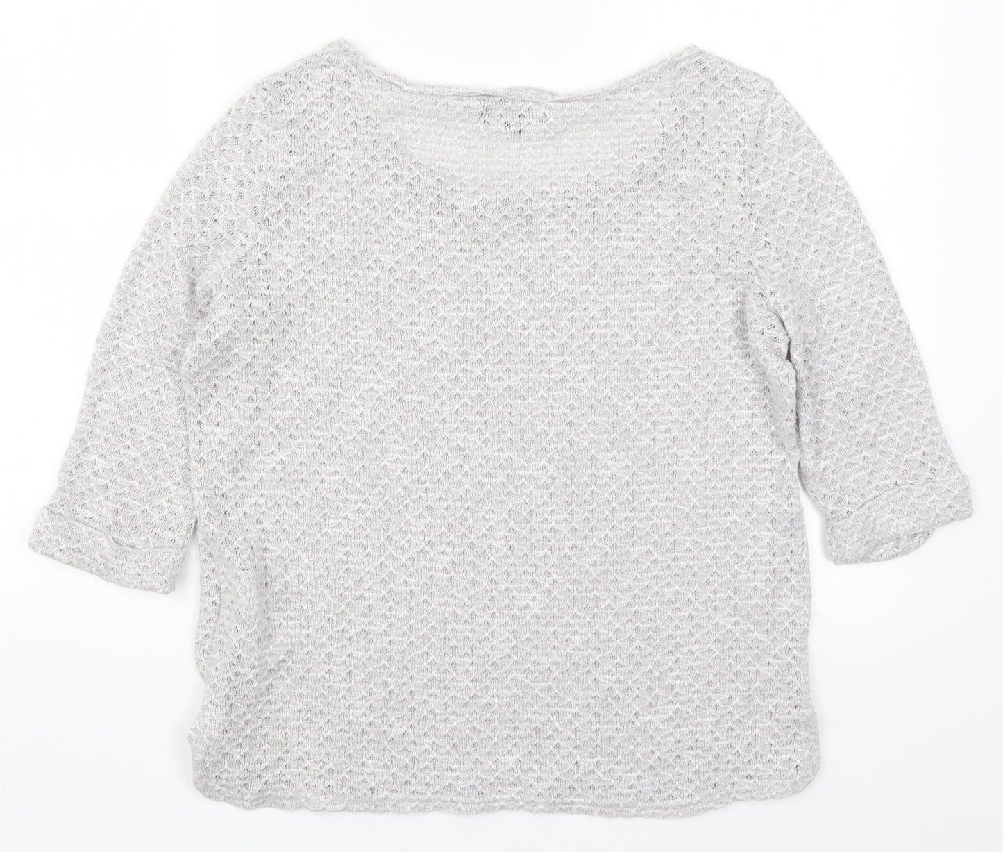 New Look Womens Grey  Knit Pullover Jumper Size 16
