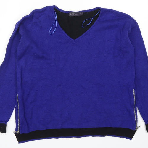 Marks and Spencer Womens Blue  Knit Pullover Jumper Size 10