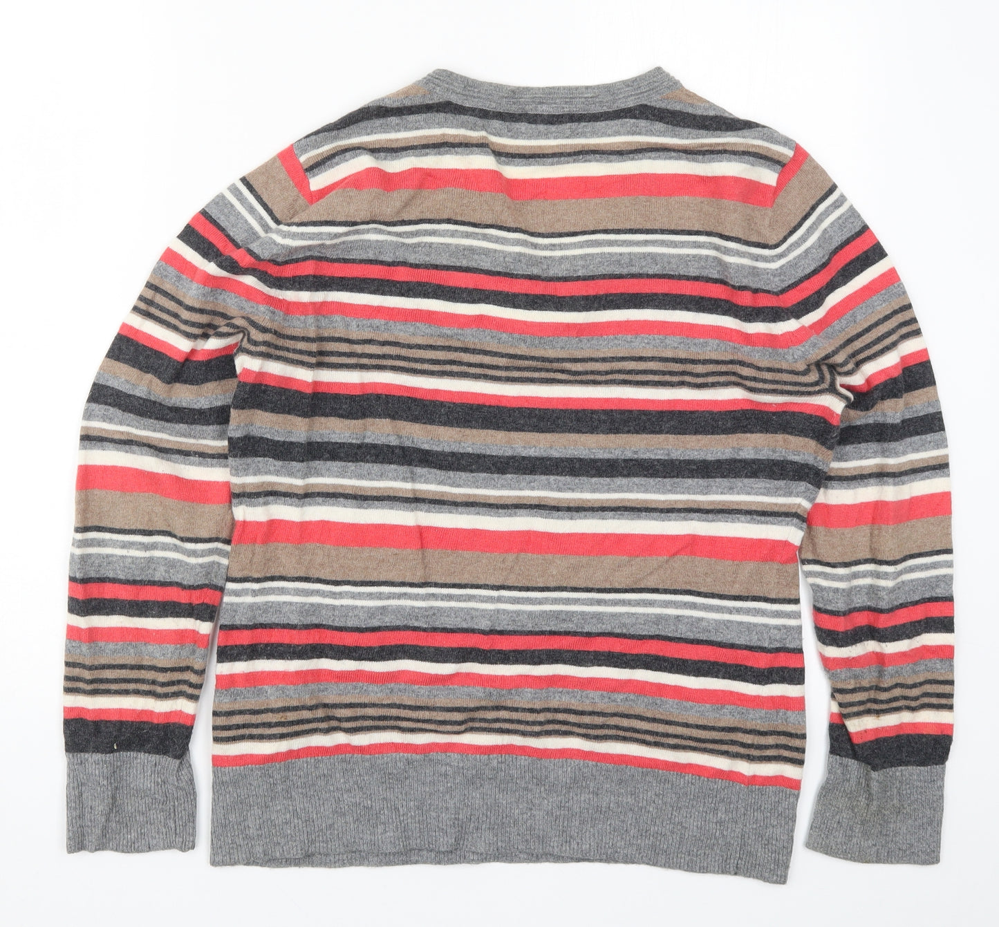 GW Womens Multicoloured Striped Knit Pullover Jumper Size 16