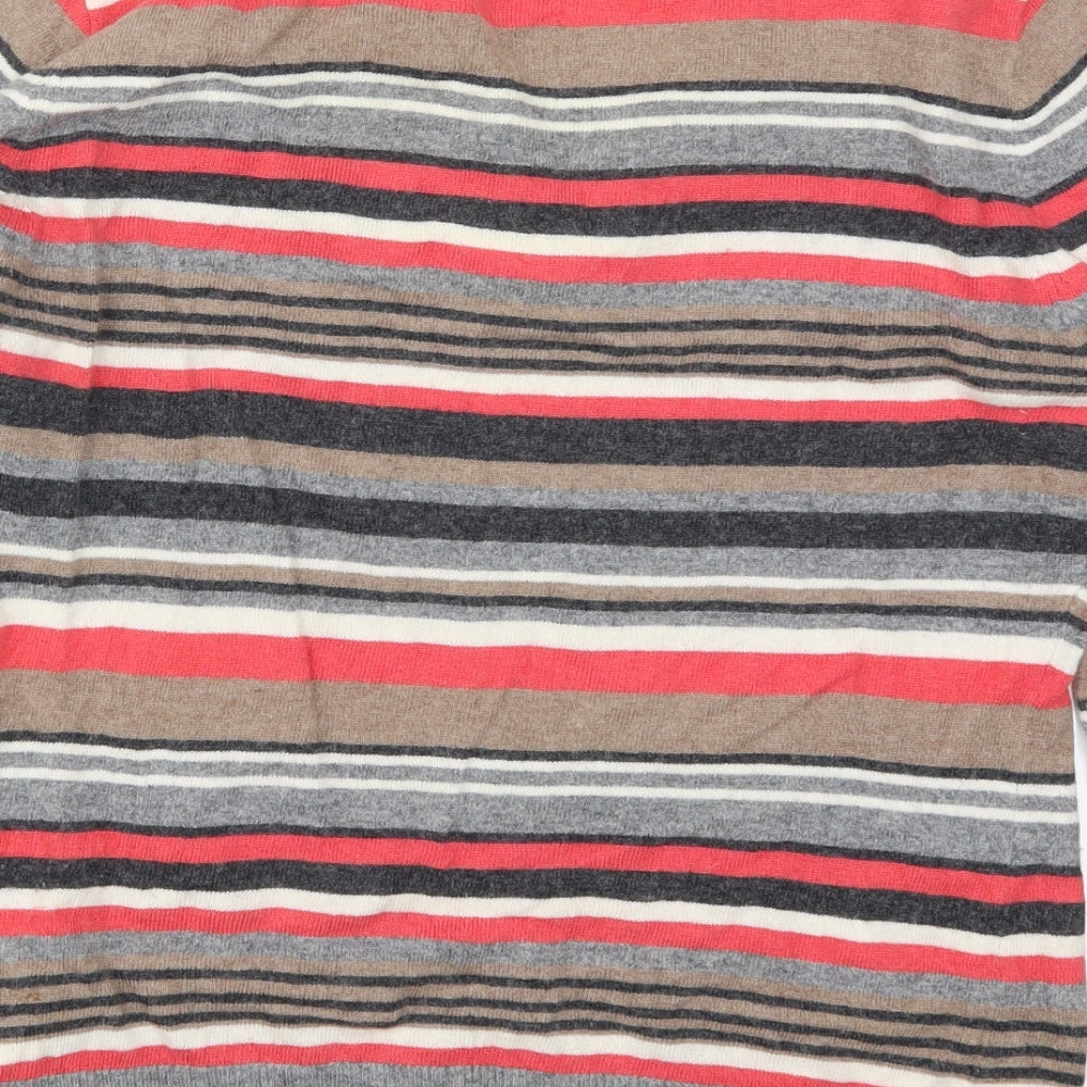 GW Womens Multicoloured Striped Knit Pullover Jumper Size 16