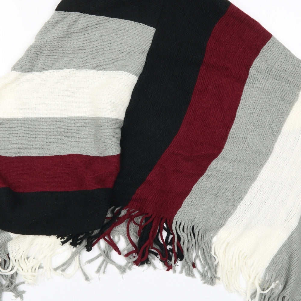 Quiz Womens Multicoloured Striped Knit Jacket Poncho One Size