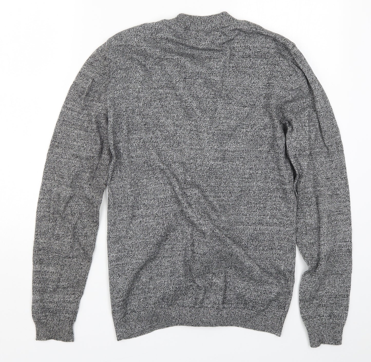 ASOS Mens Grey  Knit Full Zip Jumper Size M