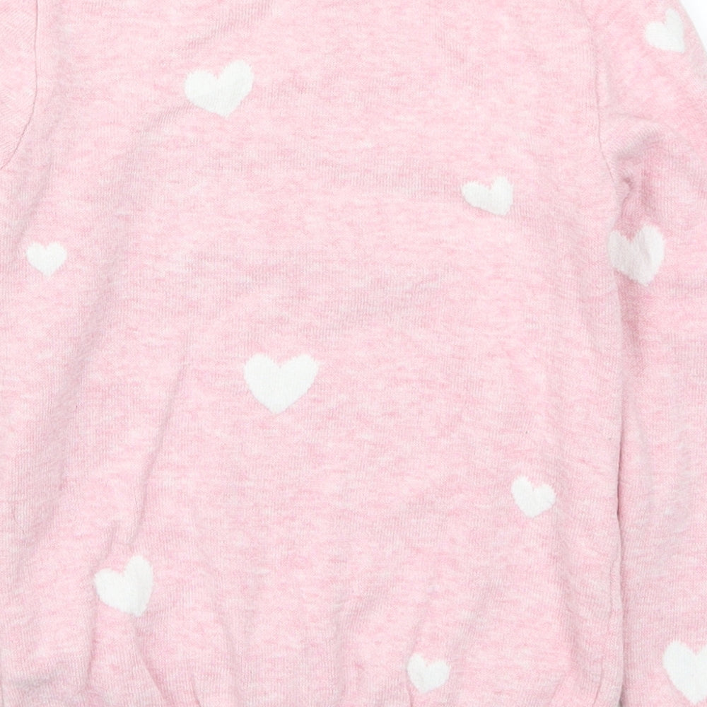 Young Dimension Girls Pink  Knit Pullover Jumper Size 6-7 Years  - Cat