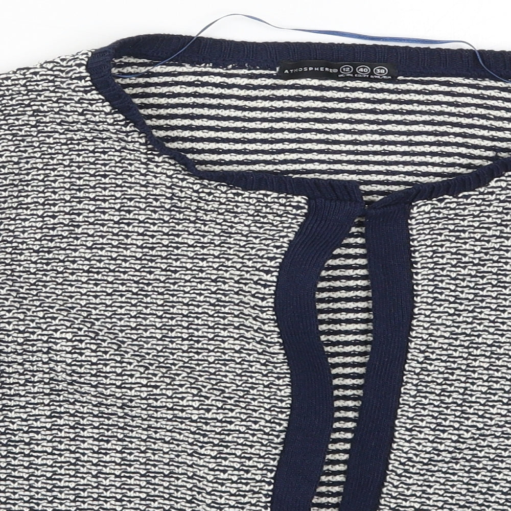 Atmosphere Womens Blue  Knit Cardigan Jumper Size 12