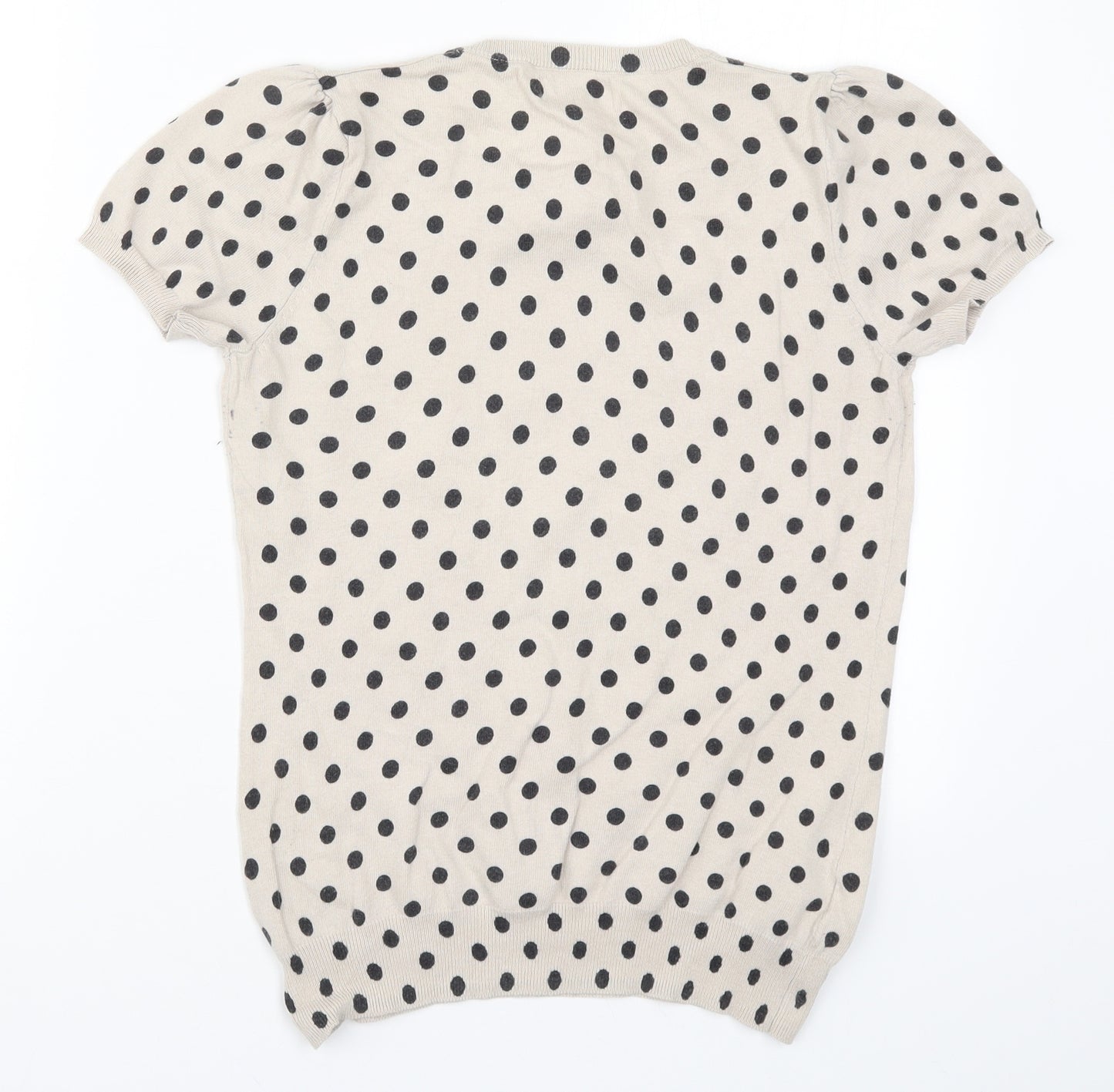 NEXT Womens Beige Polka Dot  Basic T-Shirt Size 12