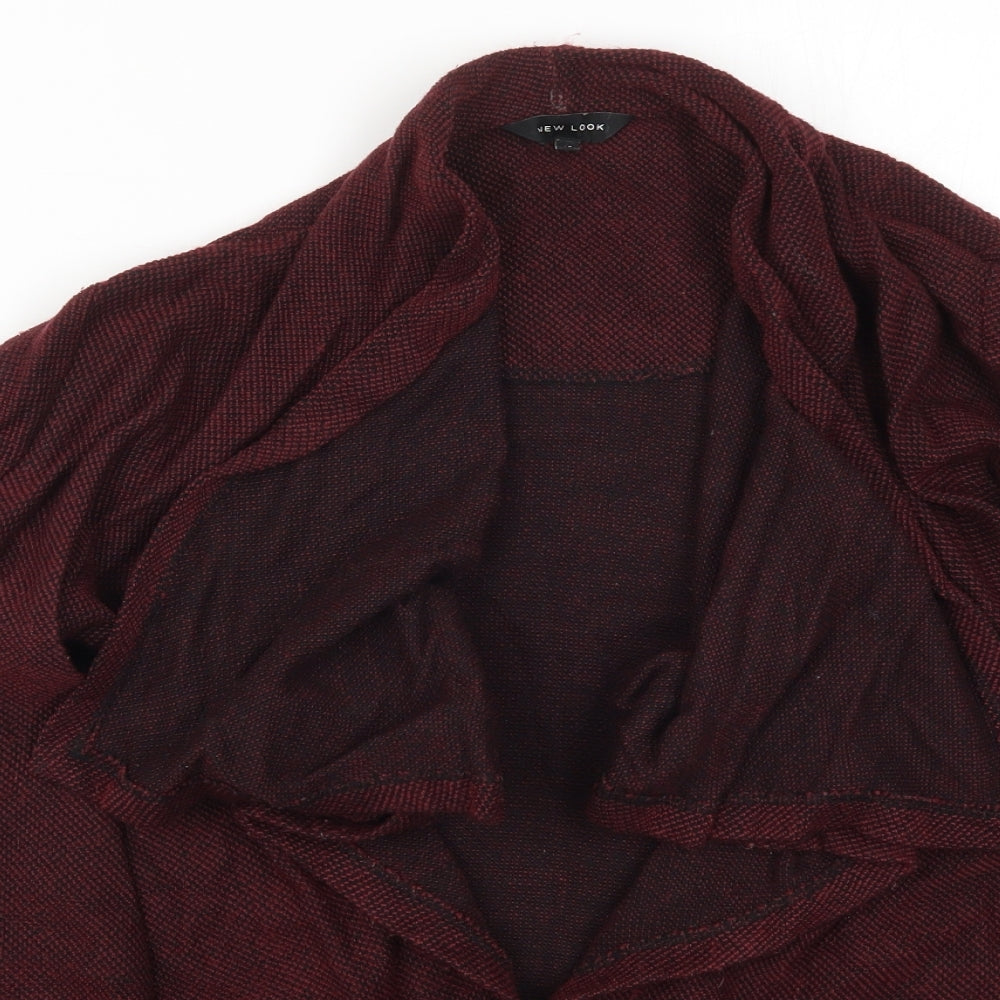 New Look Womens Red  Knit Cardigan Jumper Size 12