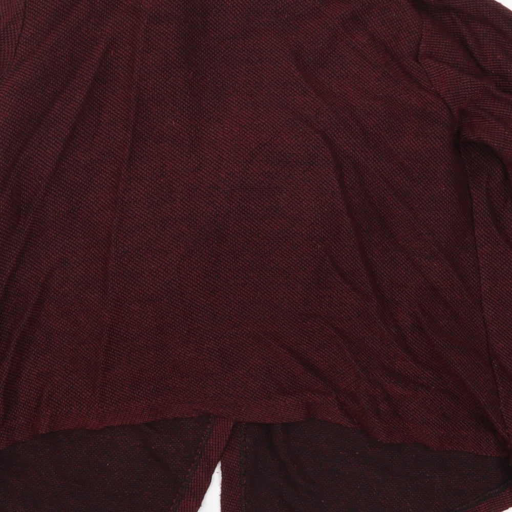 New Look Womens Red  Knit Cardigan Jumper Size 12